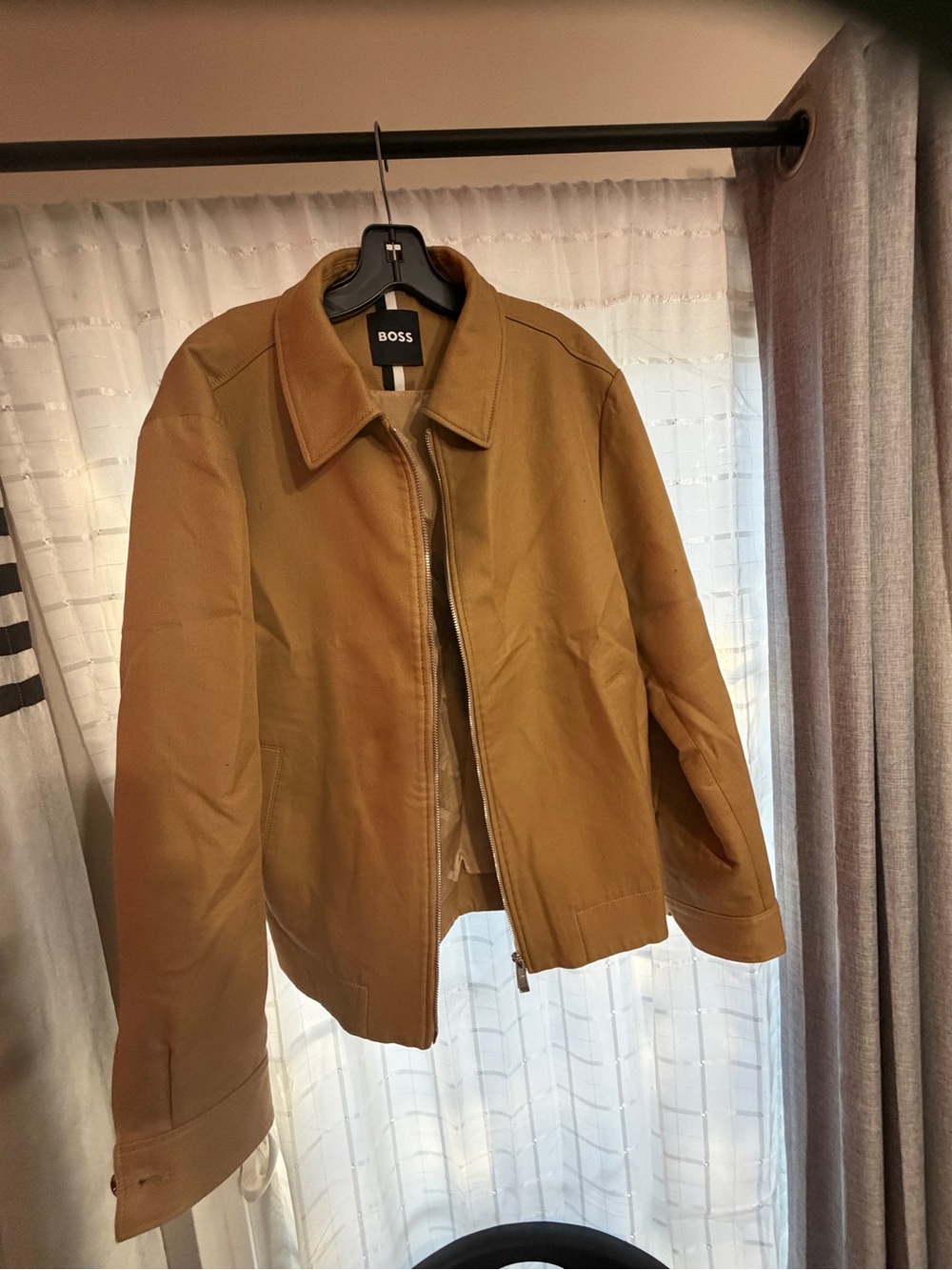 Hugo Boss Men's Bomber Jacket in Camel Brown
